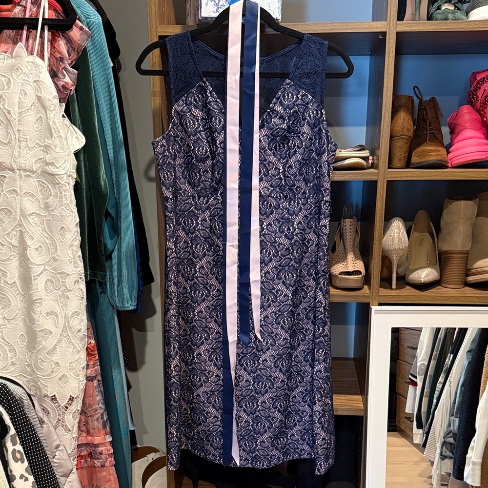Maternity Gender Reveal Lace Dress